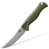 Benchmade Hunt 15505 Meatcrafter Fixed Blade Knife with 4 inch CPM-154 Trailing Point Blade and Dark Olive Handle