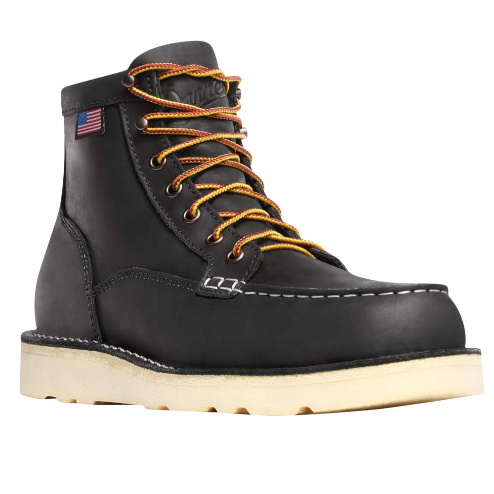 Danner Bull Run Moc Toe 6-inch Black Wedge Work Boot