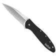 Kershaw Leek Black Handle Assisted Open Folding Knife - 1660SWBLK