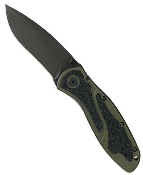 Kershaw Blur Olive Drab Plain Edge Knife - 1670OLBLK