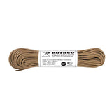 USA Made Enhanced Nylon Tan Paracord - 100 Foot