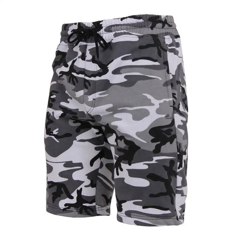 Black and White Camouflage Sweatshorts