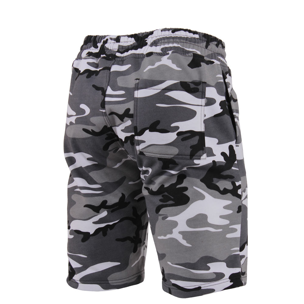 Black and White Camouflage Sweatshorts