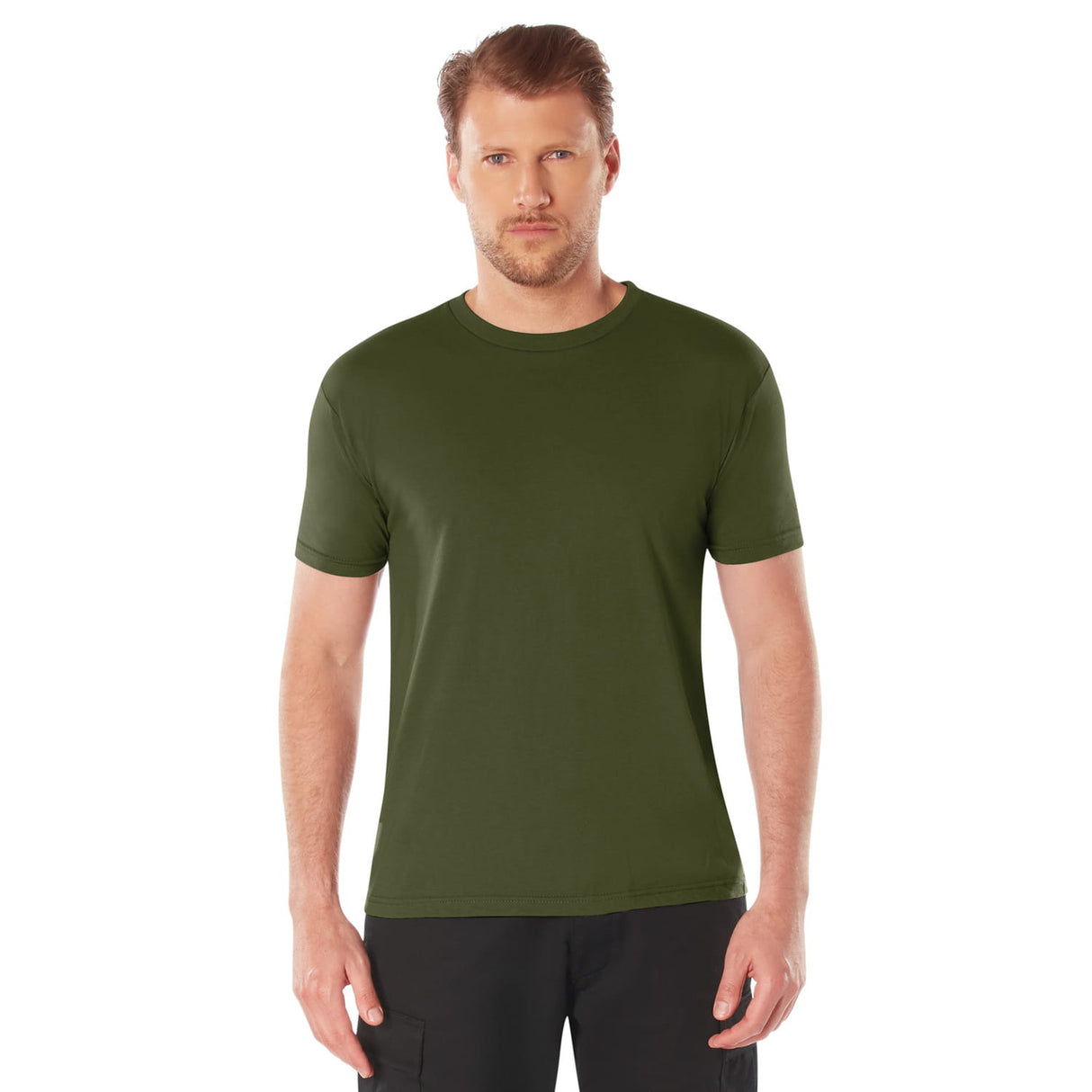 Olive Drab Athletic Fit Crew Neck Military T-Shirt