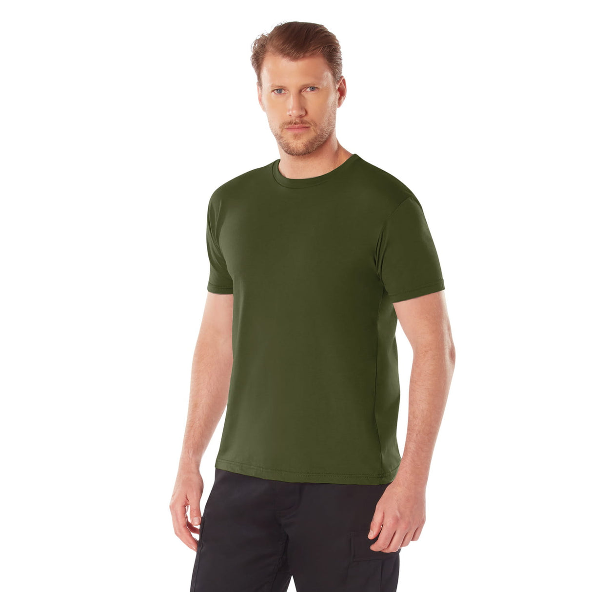 Olive Drab Athletic Fit Crew Neck Military T-Shirt