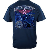 Elite Breed Fight Breast Cancer Law Enforcement T-Shirt - Navy