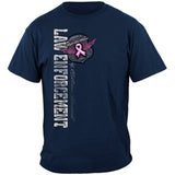 Elite Breed Fight Breast Cancer Law Enforcement T-Shirt - Navy