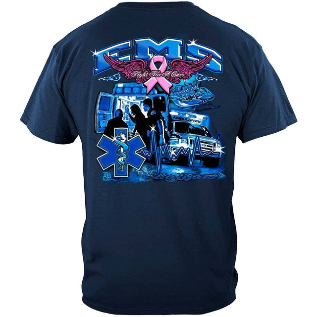 Elite Breed Fight Breast Cancer EMS T-Shirt - Navy