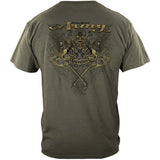 Elite Breed Army Crest and Lions Army T-Shirt - Military Green