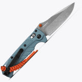 Benchmade Mini Adira 18065 Axis Lock Folding Knife with 3.2 inch CPM MagnaCut Blade and Depth Blue Grivory Handle