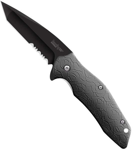 Kershaw Kuro Partially Serrated Black Knife - 1835TBLKST