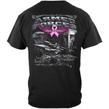 Elite Breed Armed Forces Fight Breast Cancer T-Shirt - Black