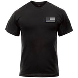 Honor and Respect Thin Blue Line Flag Black T-Shirt