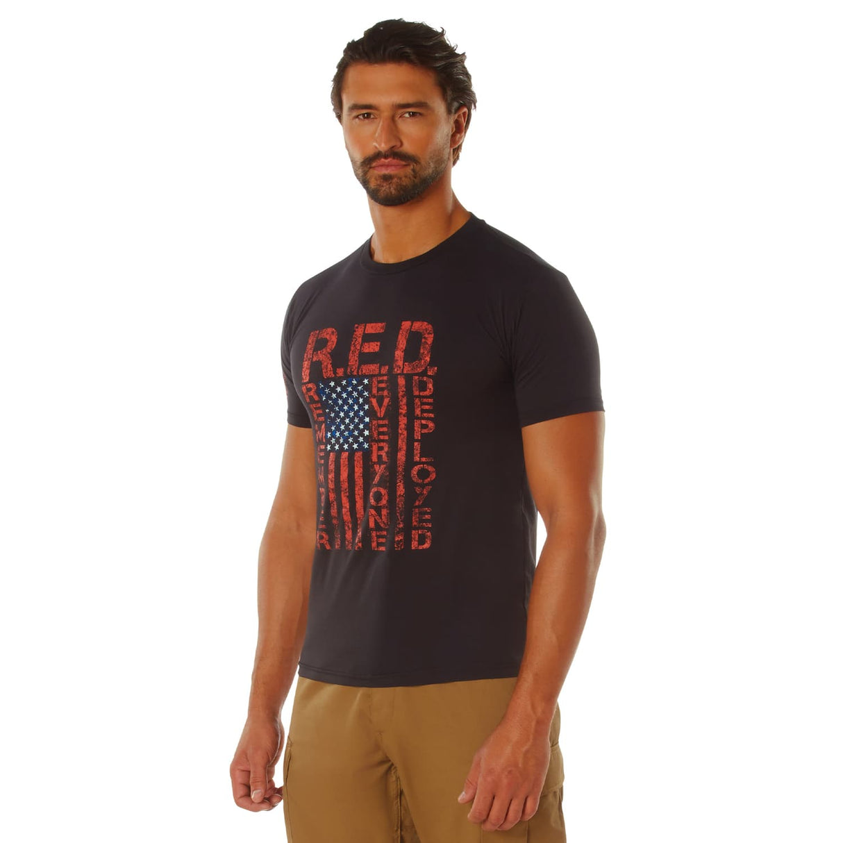 R.E.D. Remember Everyone Deployed Athletic Fit Military T-Shirt