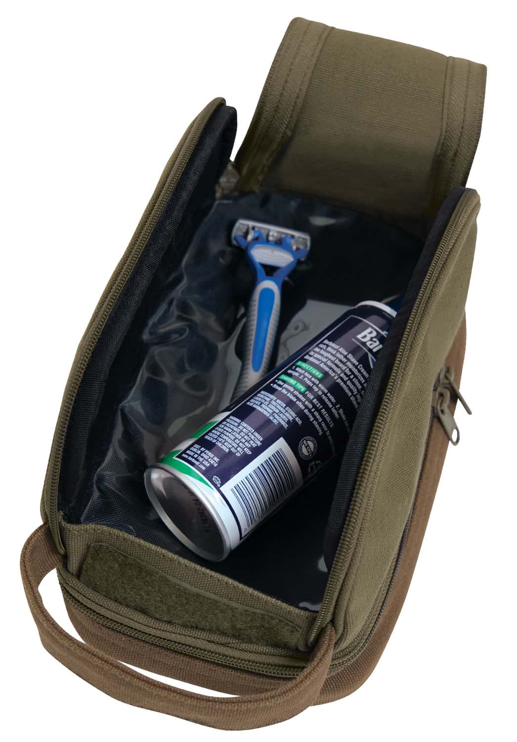 Two-Tone Dual-Compartment Canvas Dopp Kit