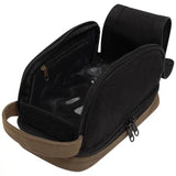 Two-Tone Dual-Compartment Canvas Dopp Kit