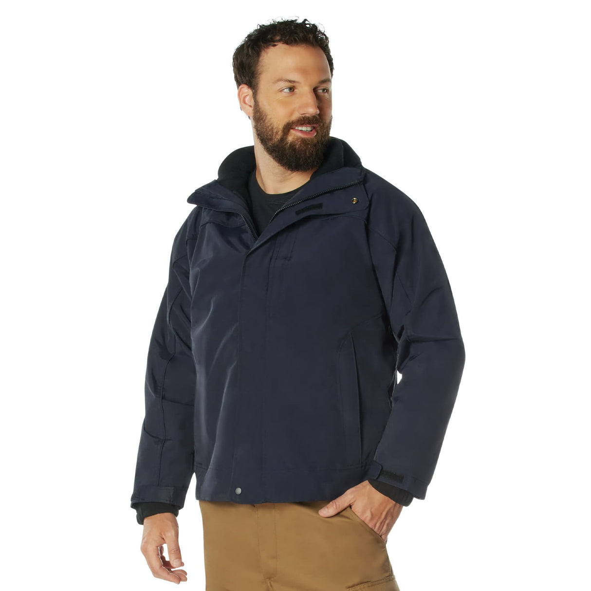 Navy Blue 3-in-1 Waterproof Winter Jacket