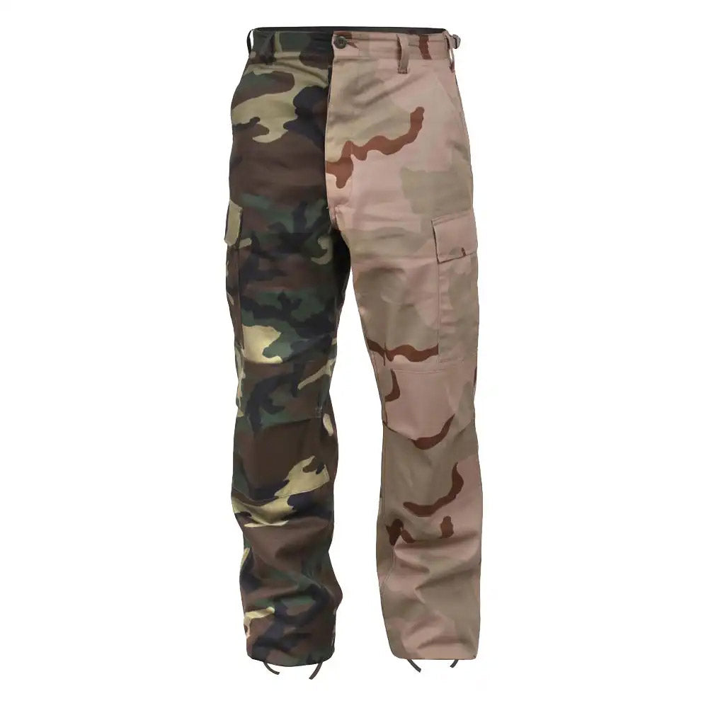 Helikon Genuine BDU Combat Trousers - Men's Army Cargo Pants, 3-Color Desert Camo (Cotton Ripstop)