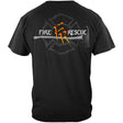 Monster Claws Fire Rescue Firefighters T-Shirt - Black