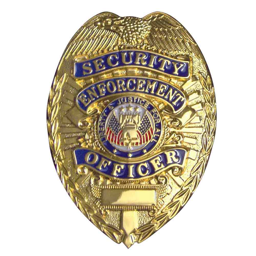 Deluxe Gold Security Officer Badge