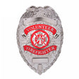 Deluxe Silver Volunteer Firefighter Badge