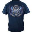 Protect and Serve Coat of Arms Police T-Shirt - Navy