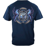 Protect and Serve Coat of Arms Police T-Shirt - Navy