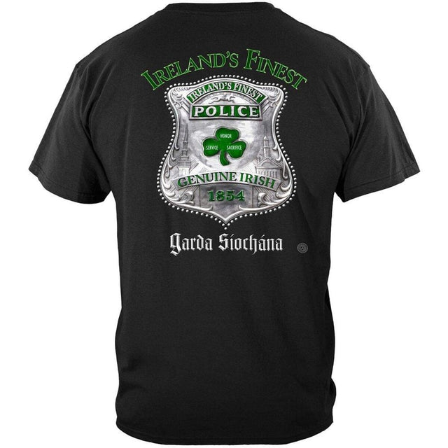 Ireland's Finest Genuine Irish Police Black T-Shirt
