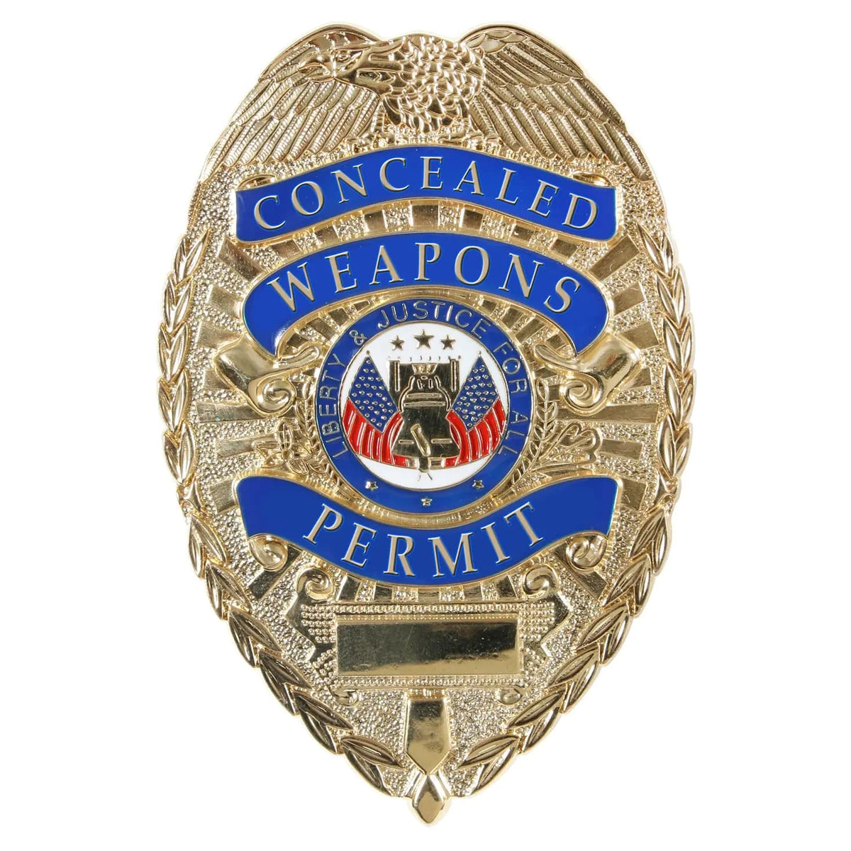Deluxe Gold Concealed Weapons Permit Badge