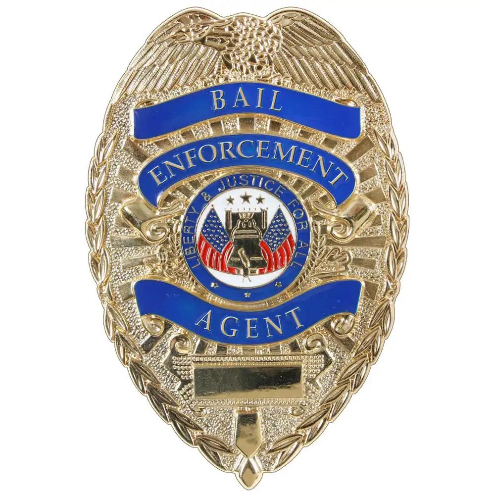 Deluxe Gold Bail Enforcement Agent Security Badge