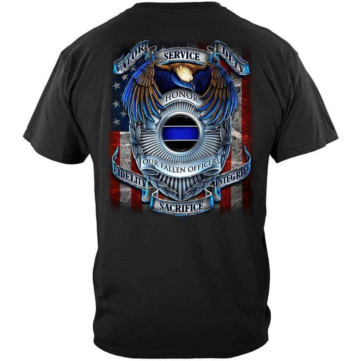Honor Our Fallen Heros Law Enforcement T-Shirt - Black
