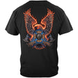 Flaming Eagle Volunteer Firefighter T-Shirt - Black