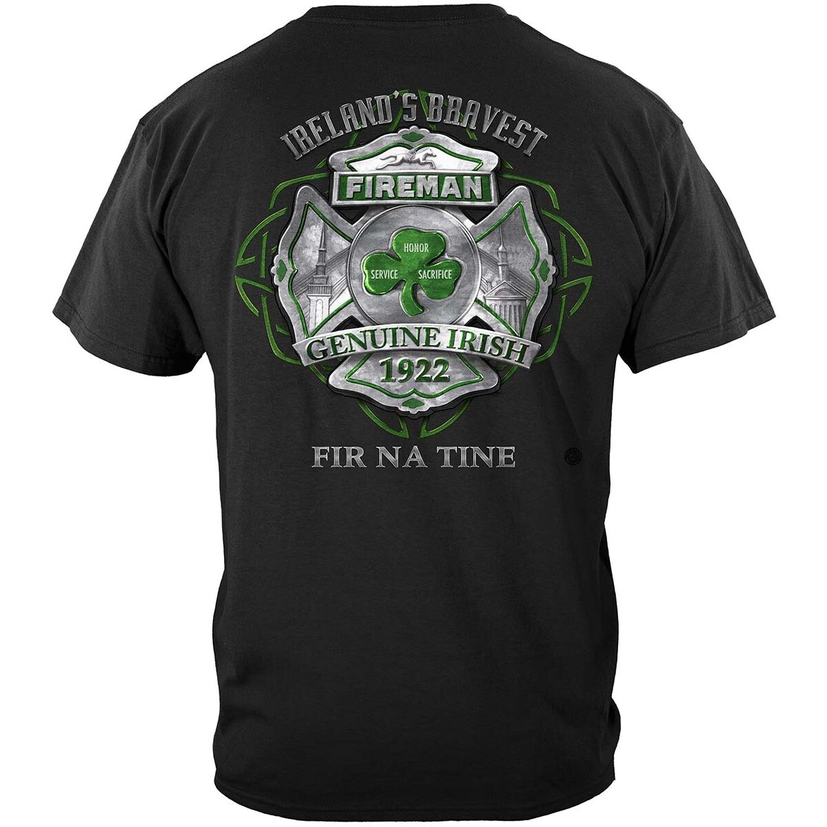 Genuine Irish Fireman T-Shirt - Black