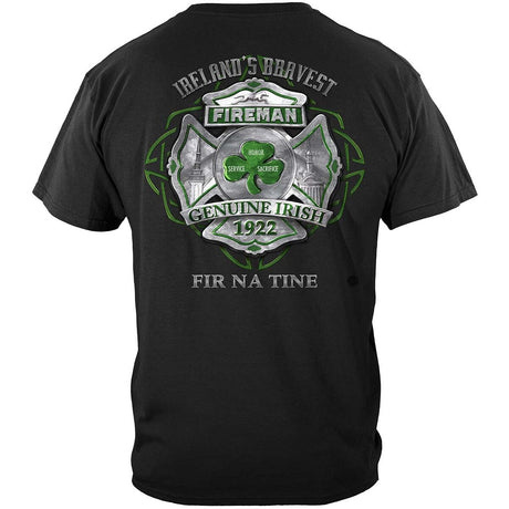 Genuine Irish Fireman T-Shirt - Black