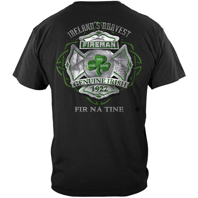 Genuine Irish Fireman T-Shirt - Black