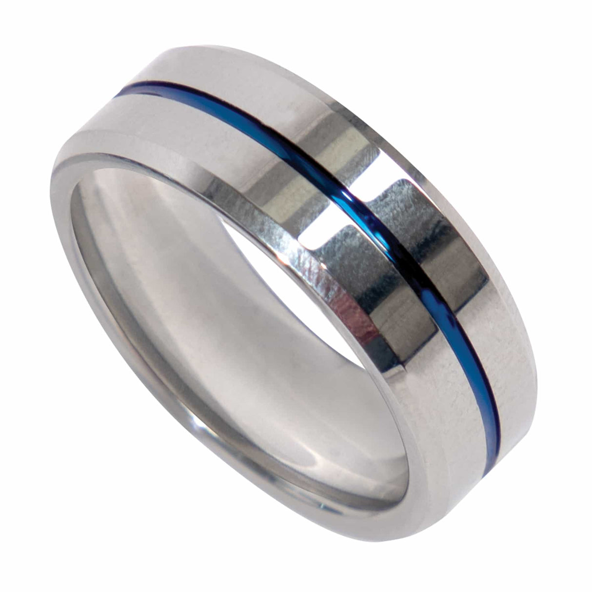 Thin Blue Line Police 8mm Tungsten Ring