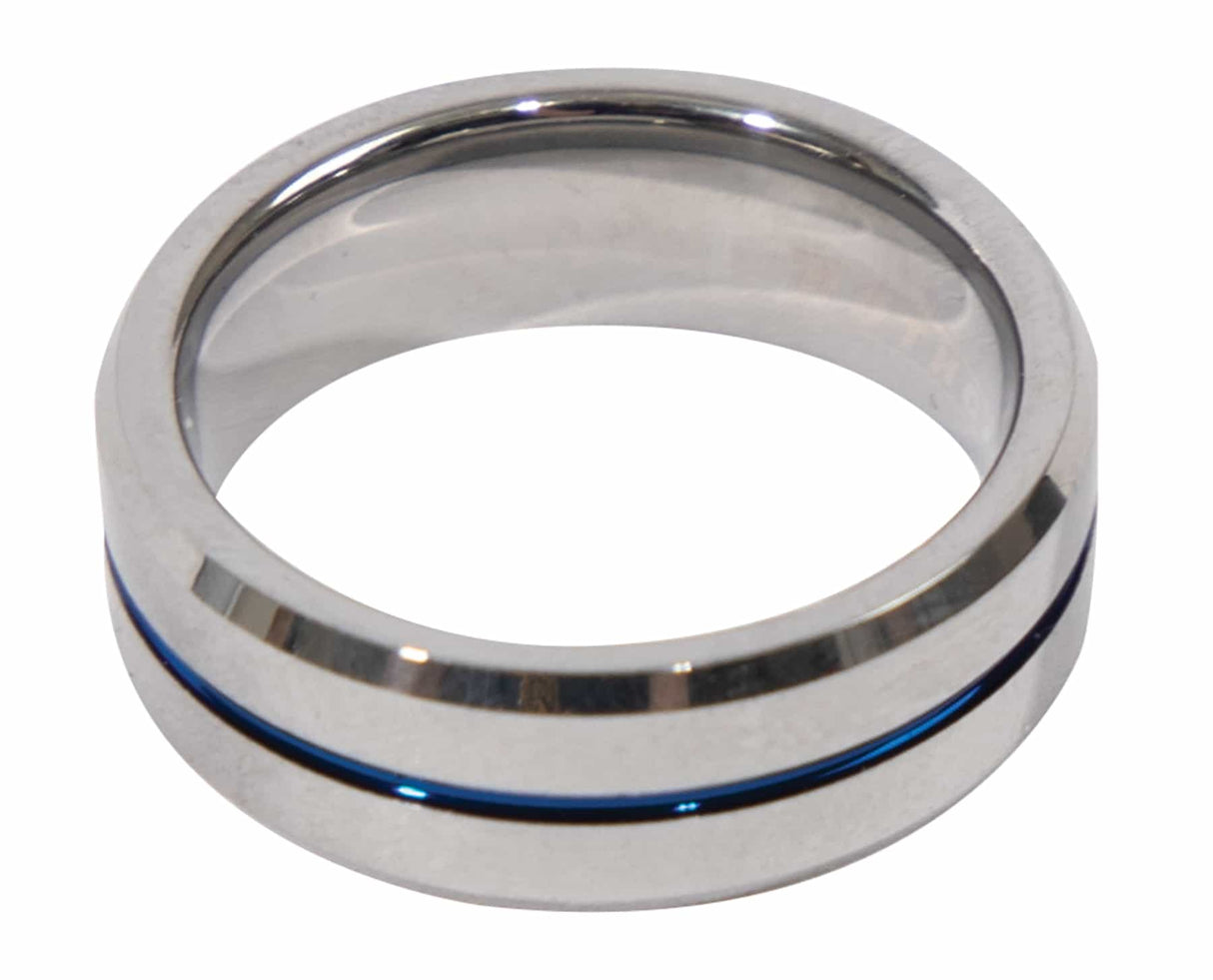 Thin Blue Line Police 8mm Tungsten Ring