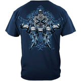 Semper Paratus Skull and Wings EMS T-Shirt - Navy