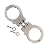 Peerless Model 801C Nickel Plated Hinged Handcuffs