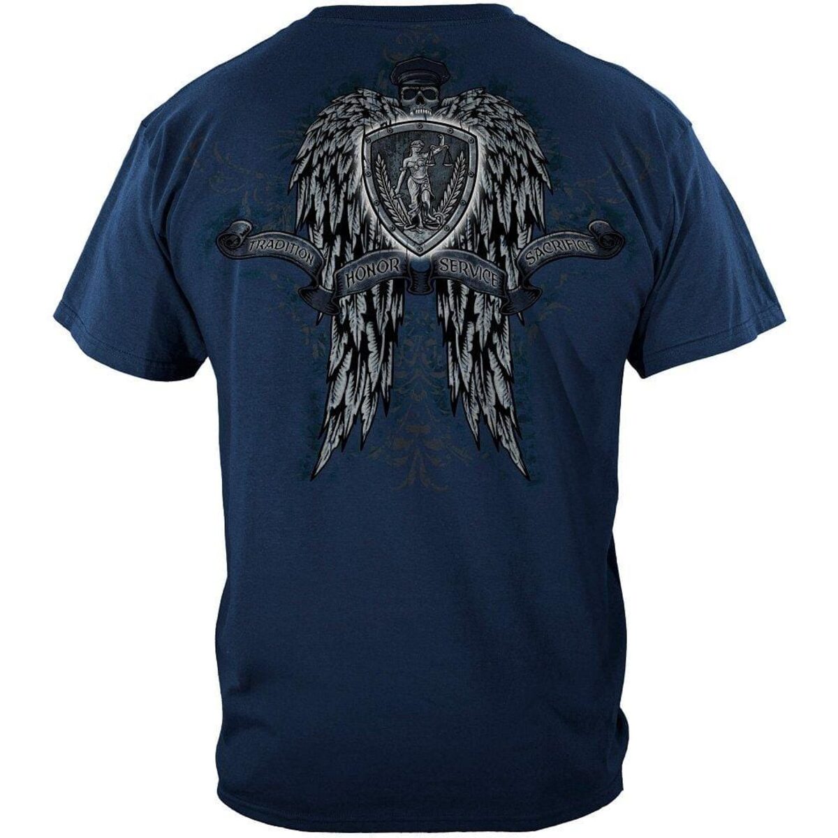 Tradition Honor Service Sacrifice Police T-Shirt - Navy