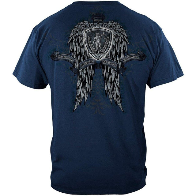 Tradition Honor Service Sacrifice Police T-Shirt - Navy