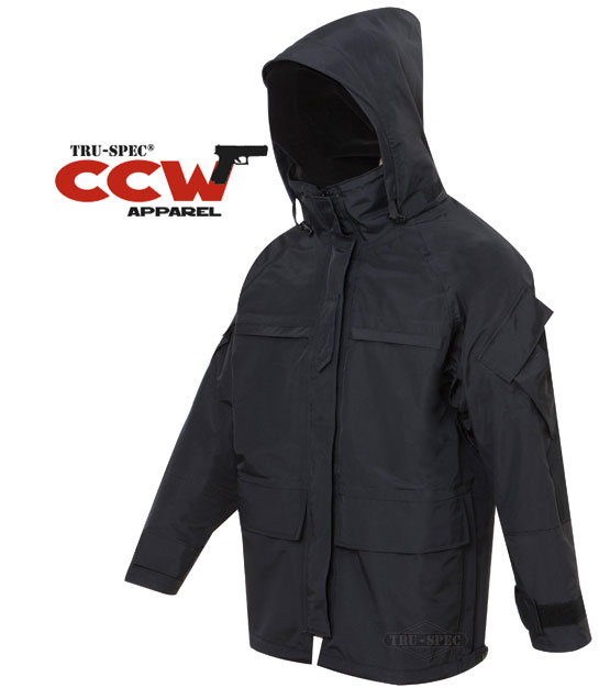 Tru-Spec H20 Proof Law Enforcement Black Waterproof Parka