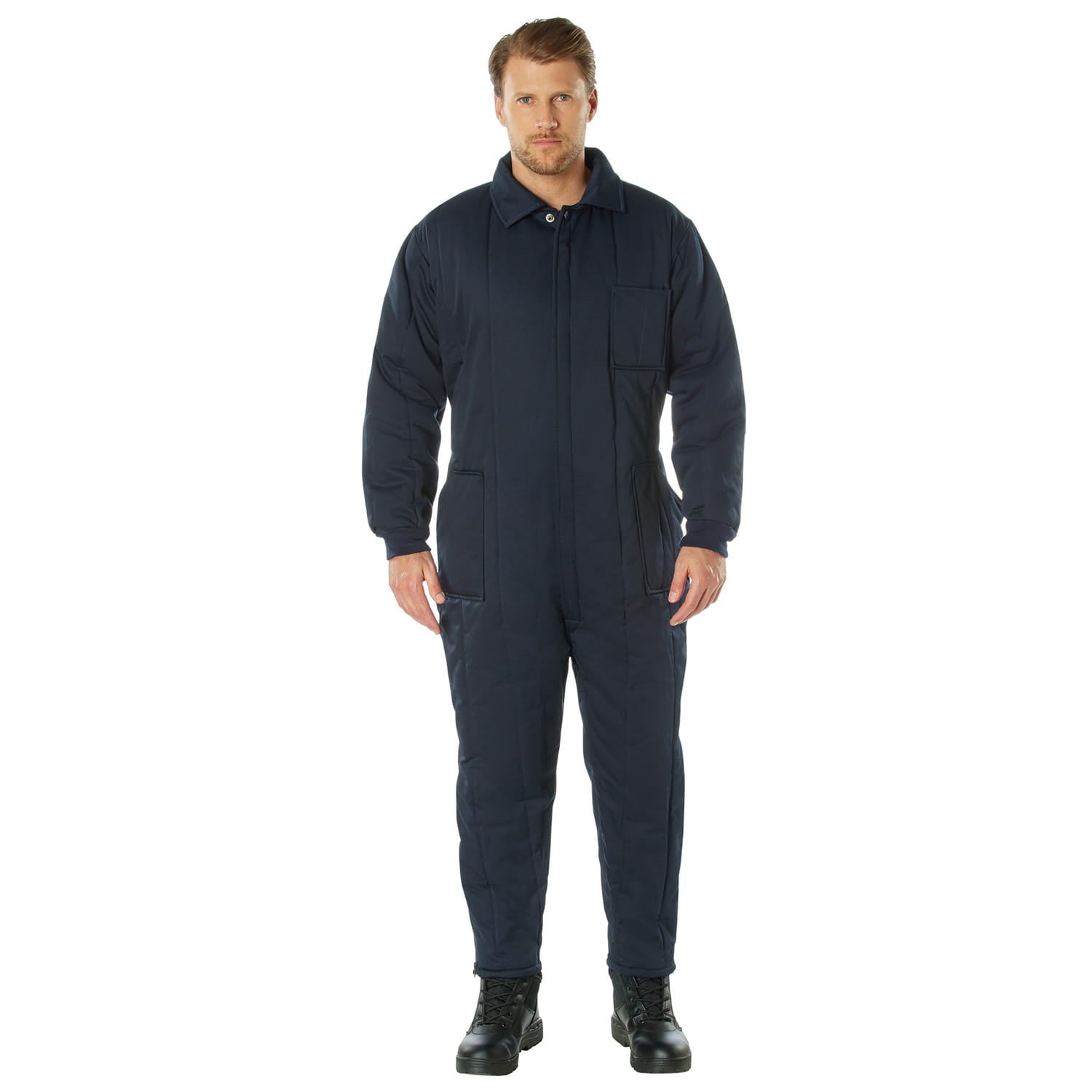 Navy Blue Insulated Winter Work Coveralls