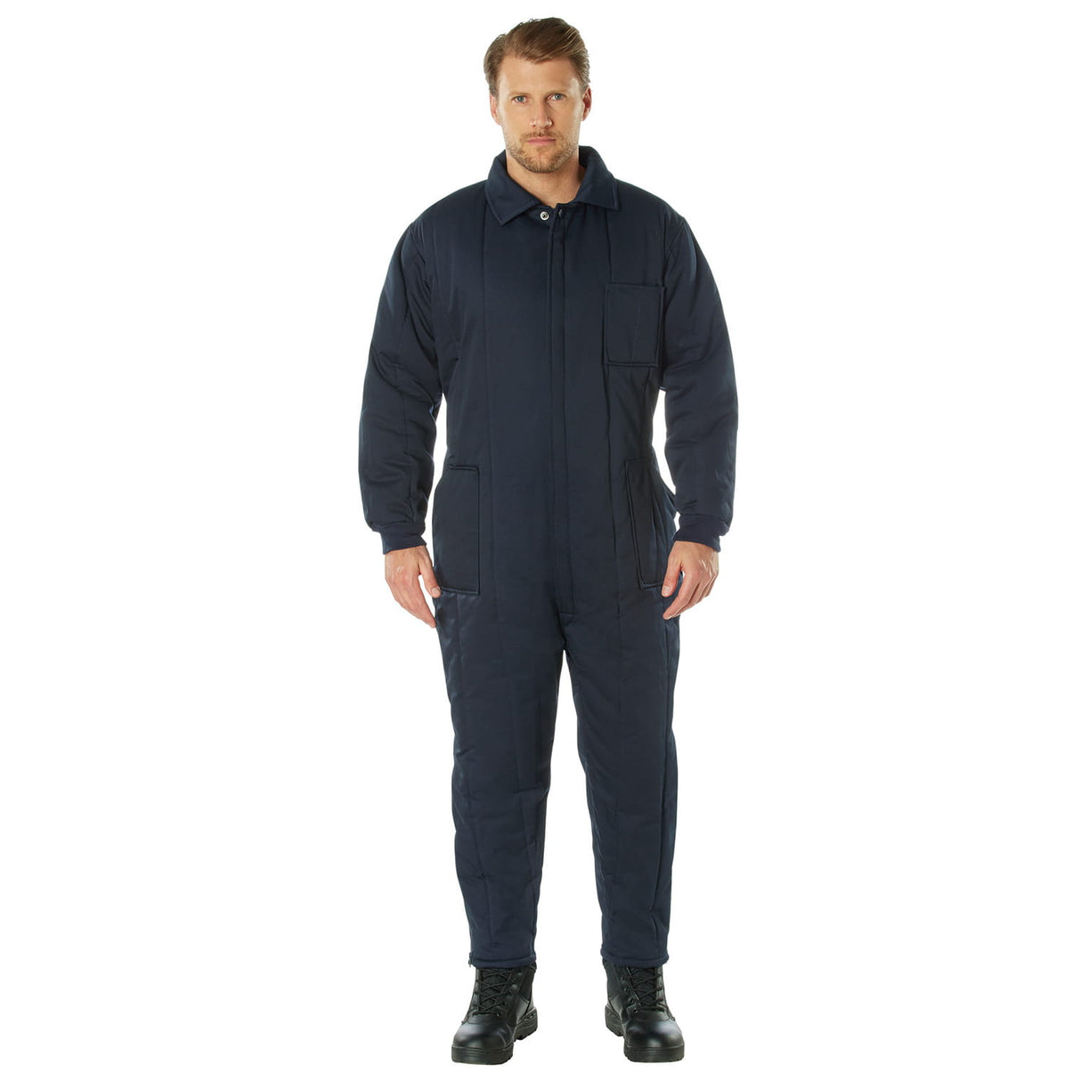 Navy Blue Insulated Winter Work Coveralls