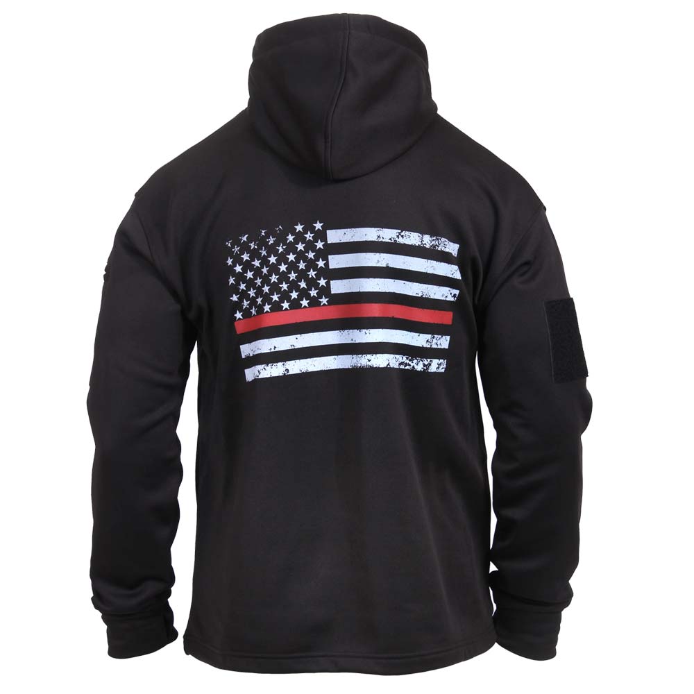 Thin Red Line Flag Concealed Carry Hooded Sweatshirt