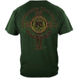 Irish Heritage Gold Cross Police T-Shirt - Hunter Green