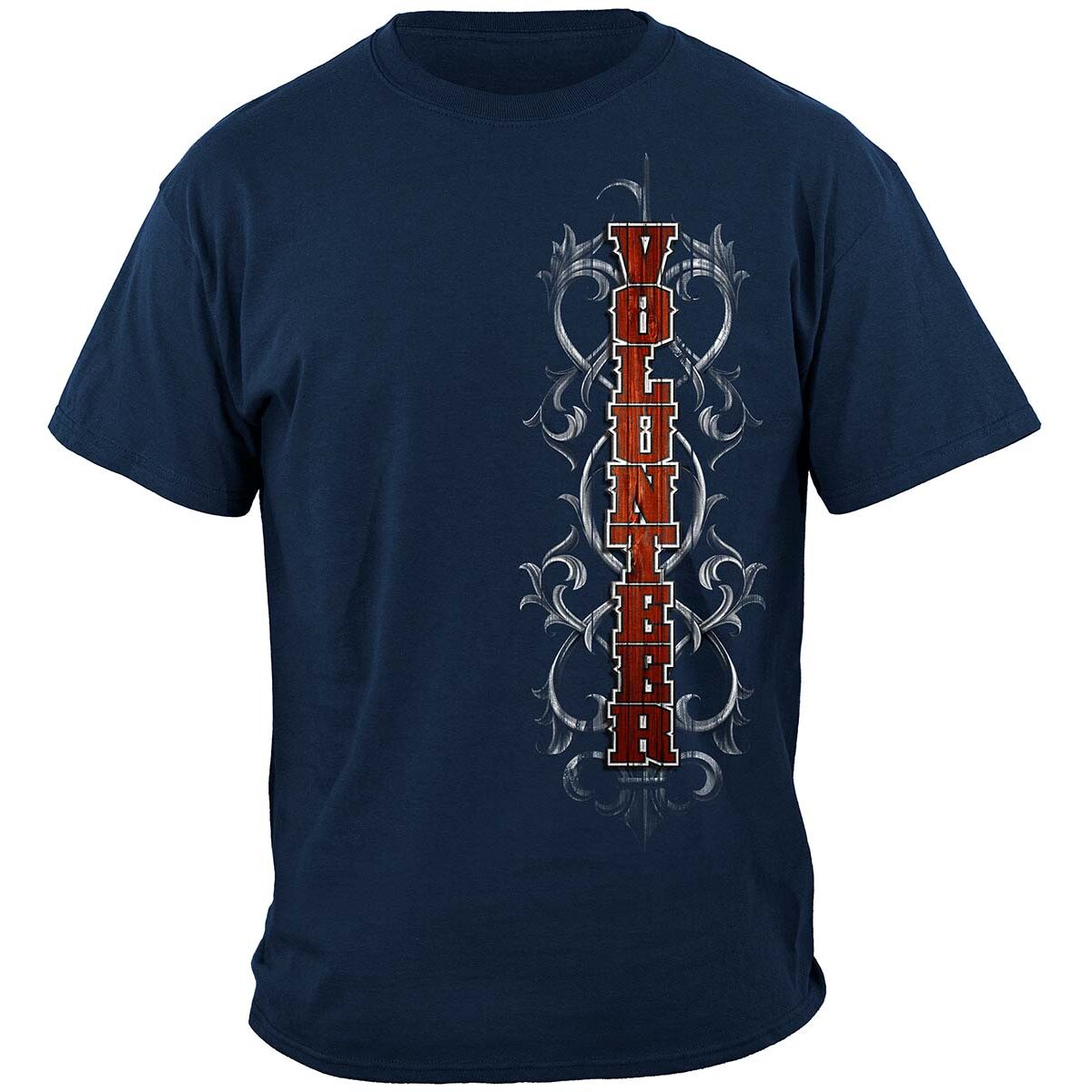 Faded Planks Volunteer Firefighter T-Shirt - Blue