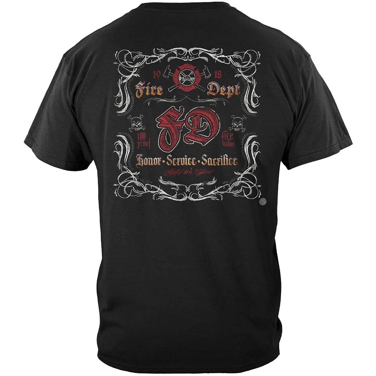 Southern Scroll Fire Department T-Shirt - Black