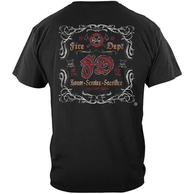 Southern Scroll Fire Department T-Shirt - Black