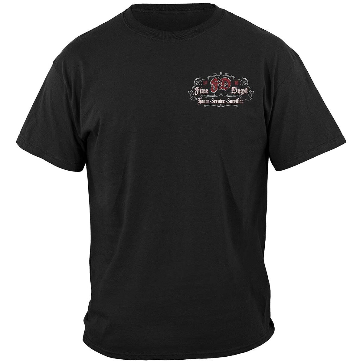 Southern Scroll Fire Department T-Shirt - Black